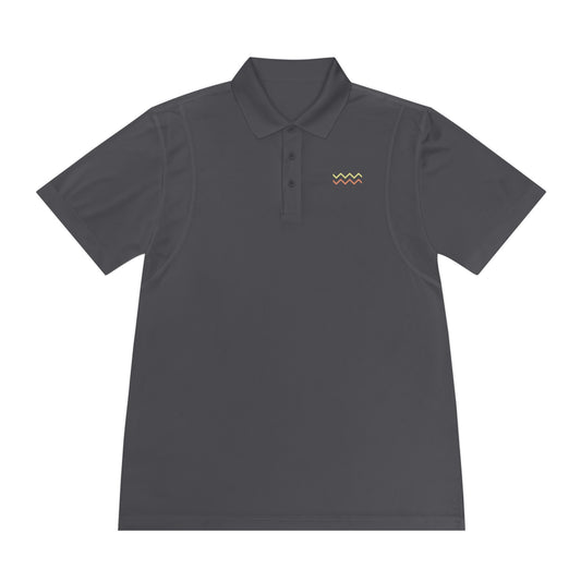 Orange & Yellow Ripple Sport Polo