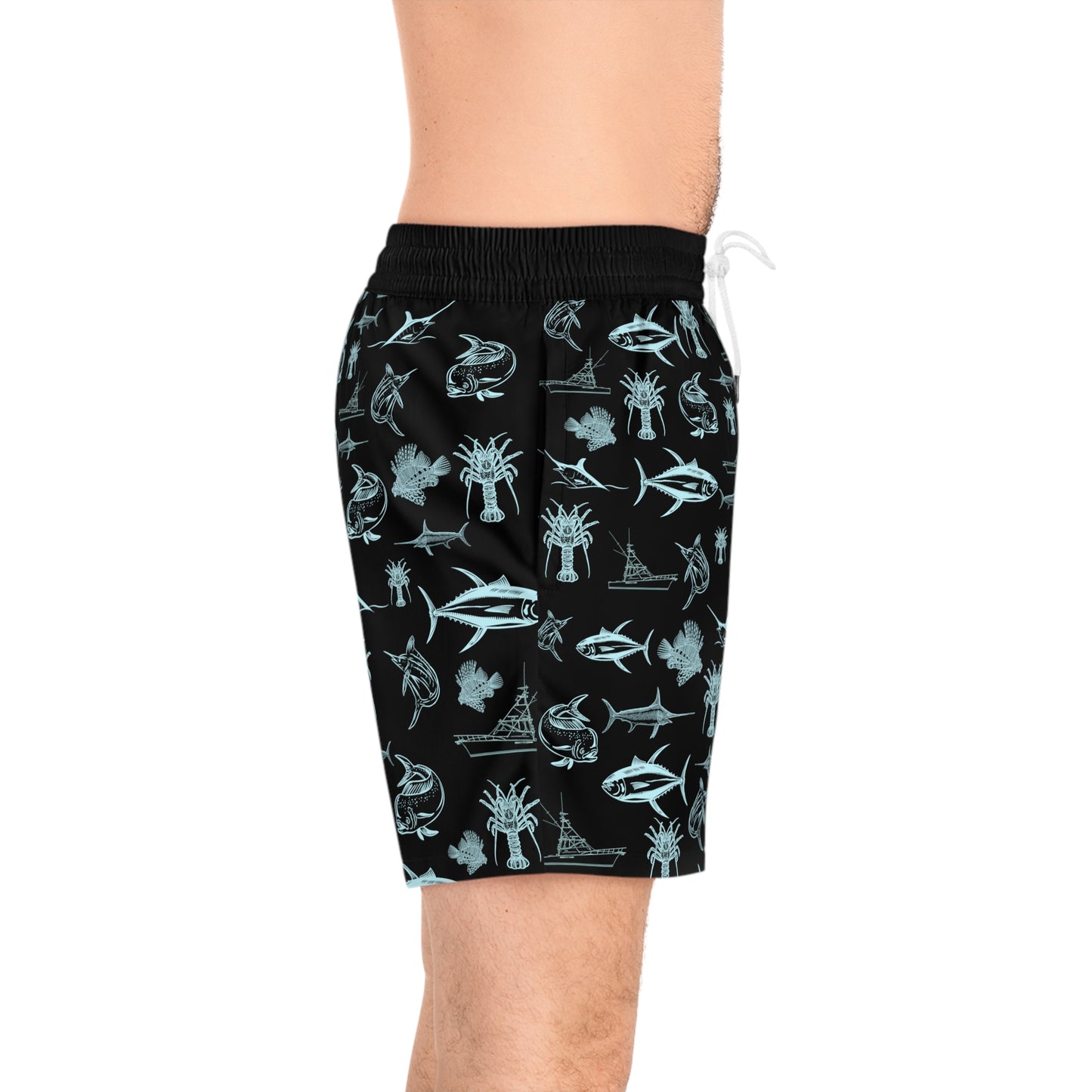 Blue Sport Fish Swim Trunks