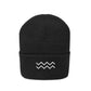 White Ripple Knit Beanie