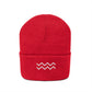 White Ripple Knit Beanie