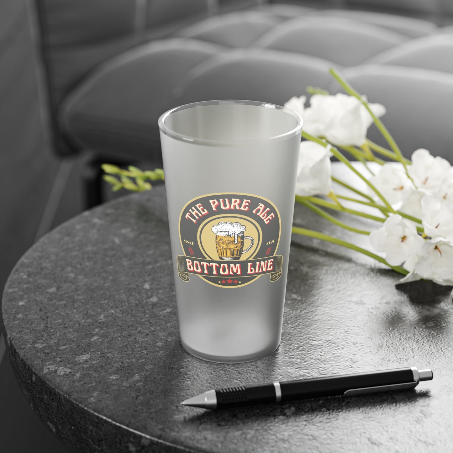 The Pure Ale 16oz Frosted Pint Glass