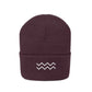 White Ripple Knit Beanie