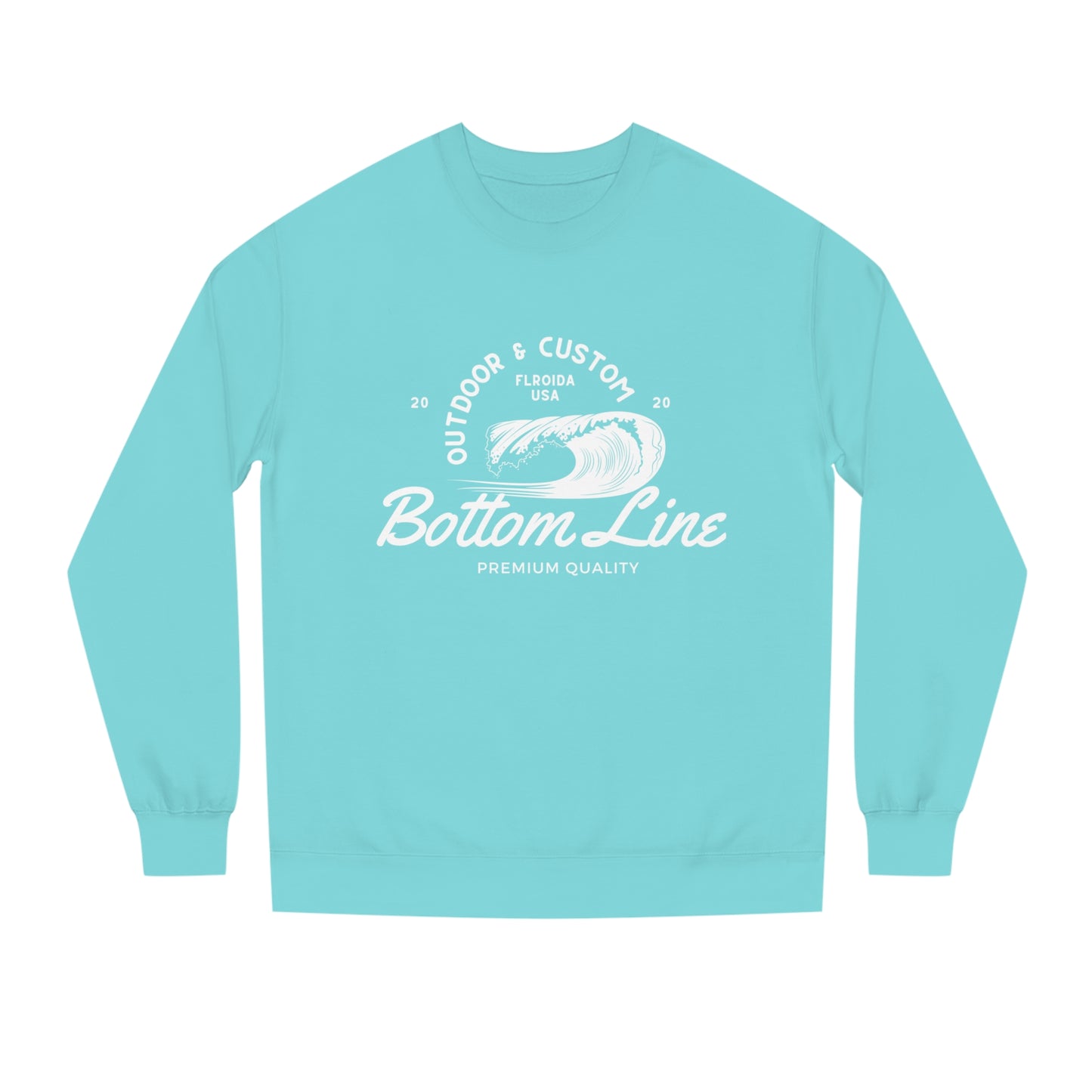 Wave Barrel Front Design Crewneck Sweatshirt