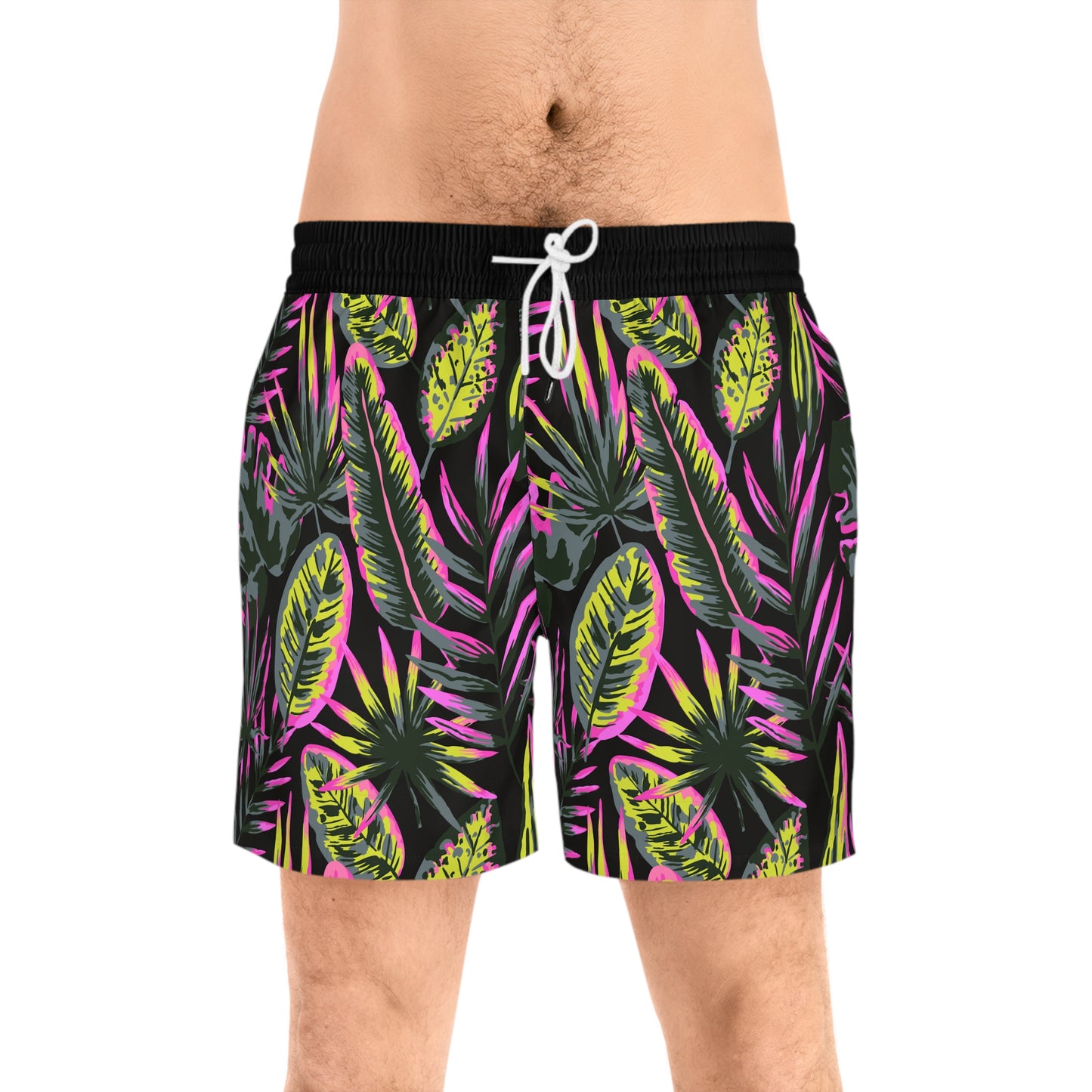 Neon Leaf Swim Trunks