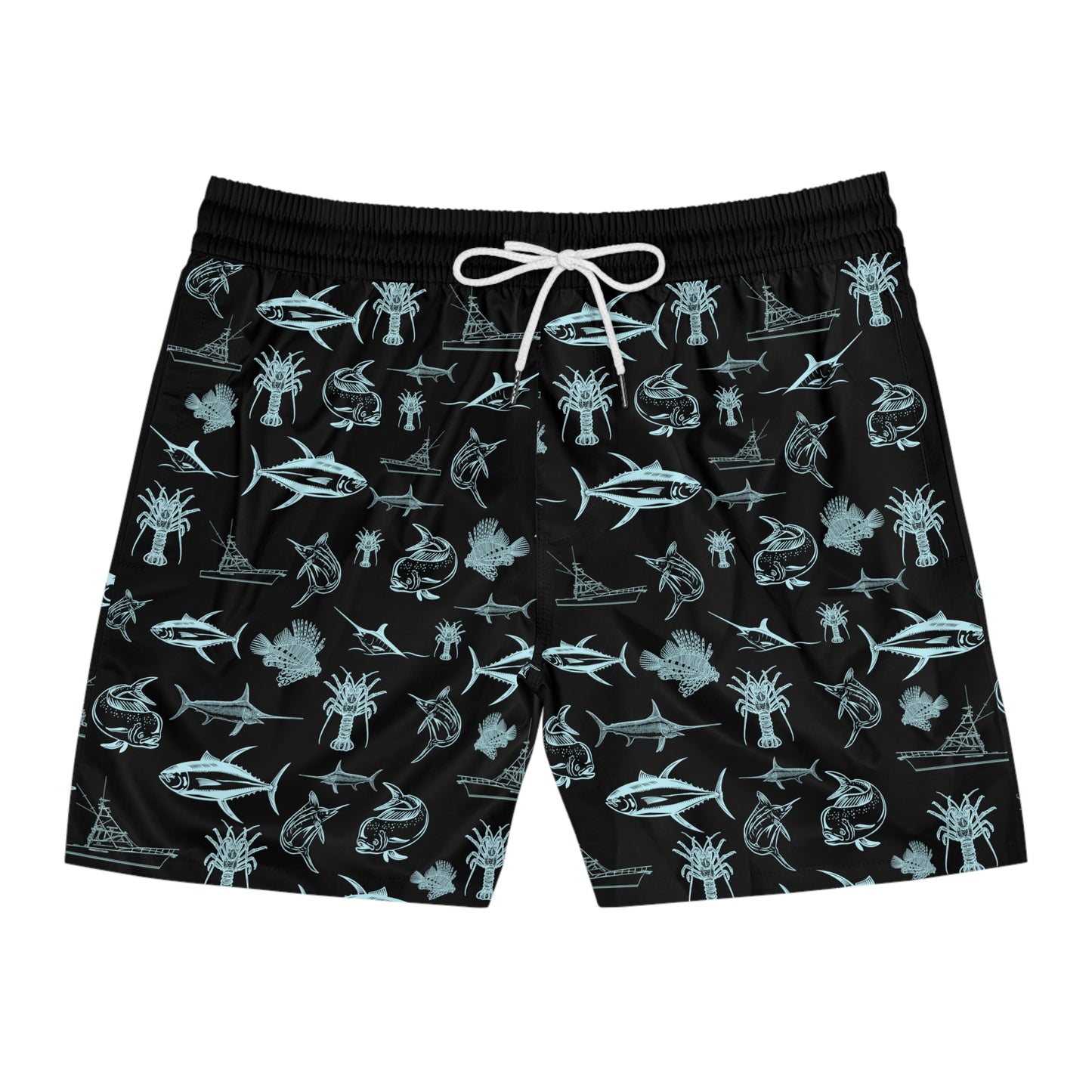 Blue Sport Fish Swim Trunks