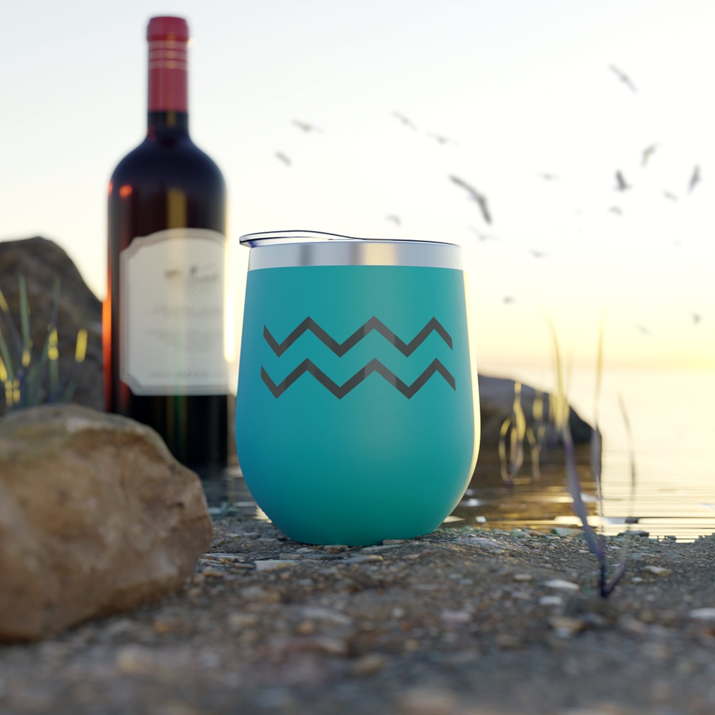 Bottom Line Logo 12oz Insulated Wine Cup