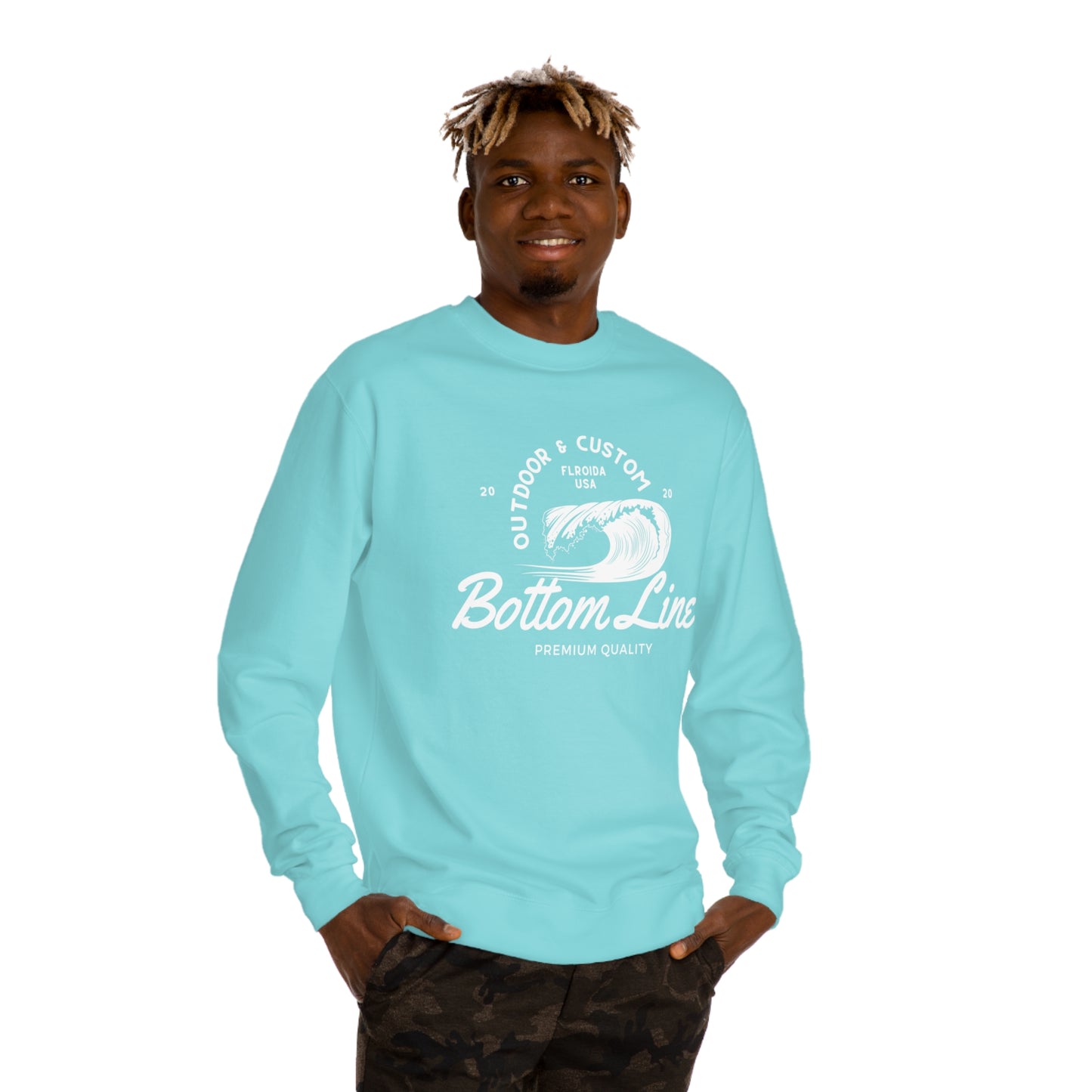 Wave Barrel Front Design Crewneck Sweatshirt