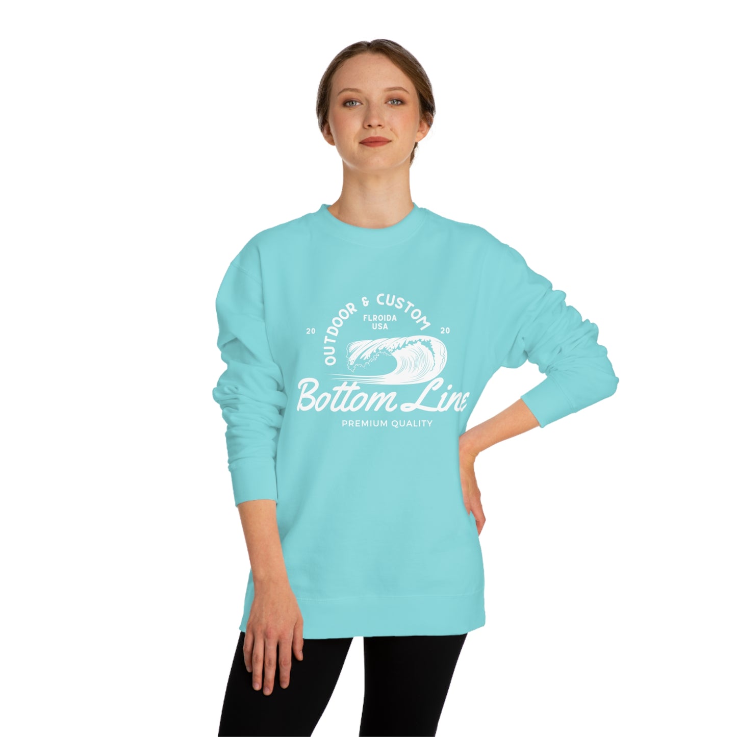 Wave Barrel Front Design Crewneck Sweatshirt