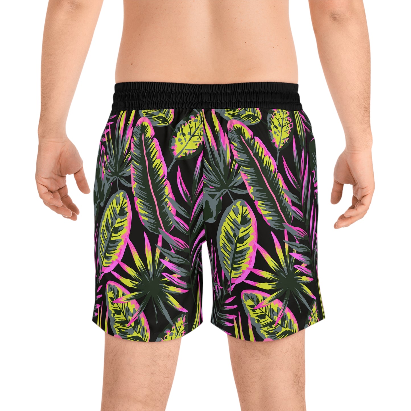 Neon Leaf Swim Trunks